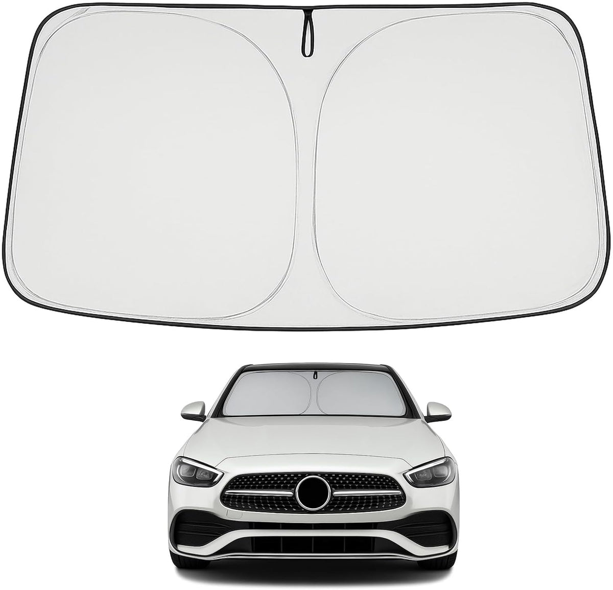 2015-2021 Mercedes-Benz C-Class Windshield Sunshade - Custom Fit Front Windshield Sun Shade