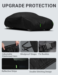 Proadsy 2026 Upgrade Car Cover for Nissan 350Z 2003-2009,Waterproof All Weather for Automobiles, Windproof Snowproof Rain Hail Sun UV Protection Full Outdoor Indoor Exterior Car Covers, Black