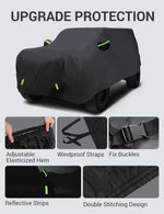 Proadsy Upgrade Car Cover Compatible with Ford Bronco 2 Door 2021-2024 2025 Windproof All Weather Waterproof Sun Rain UV Dust Snow Protection Outdoor Covers