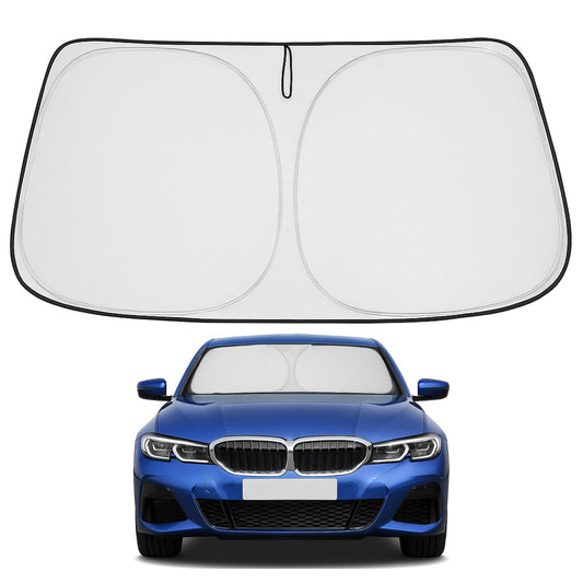 Proadsy 2025 Upgrade Windshield Sun Shade Custom Fit 2019-2024 2025 BMW 3-Series 4-Layer Foldable Front Sunshade Protector Sun Visor Blocks UV Rays Keep Car Cooler