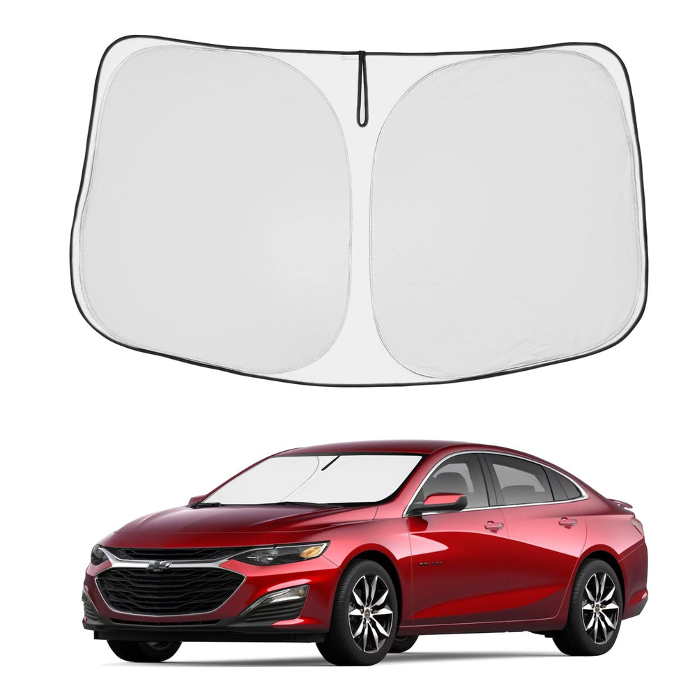 Proadsy Custom Fit Chevrolet Malibu 2016-2024 2025 Windshield Sun Shade 4-Layer Foldable Front Sunshade Protector Sun Visor Blocks UV Rays Keep Car Cooler