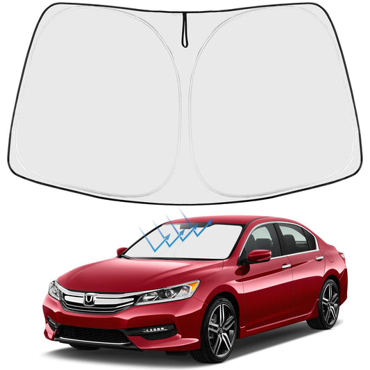 Proadsy 2025 Upgrade Windshield Sun Shade Custom Fit 2014-2017 Honda Accord 4-Layer Foldable Front Sunshade Protector Sun Visor Blocks UV Rays Keep Car Cooler