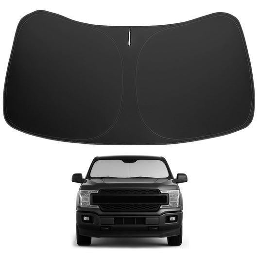 Proadsy for 2021-2026 Ford F-150 Lariat, King Ranch, Platinum, XL XLT Limited Raptor Windshield Sun Shade 4-Layer Foldable Front Sunshade Protector Sun Visor Blocks UV Rays Keep Car Cooler