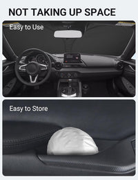 2016-2026 Mazda MX-5 windshield sunshade detail view 8, custom fit front window sun shade