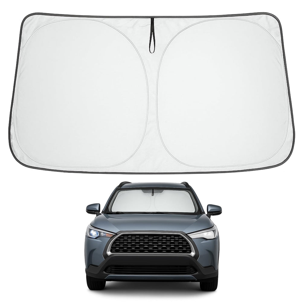 Proadsy 2025 Upgrade Windshield Sun Shade Custom Fit 2022-2024 2025 Toyota Corolla Cross (Not for Corolla) 4-Layer Foldable Front Window Sunshade Protector Keep Car Cooler