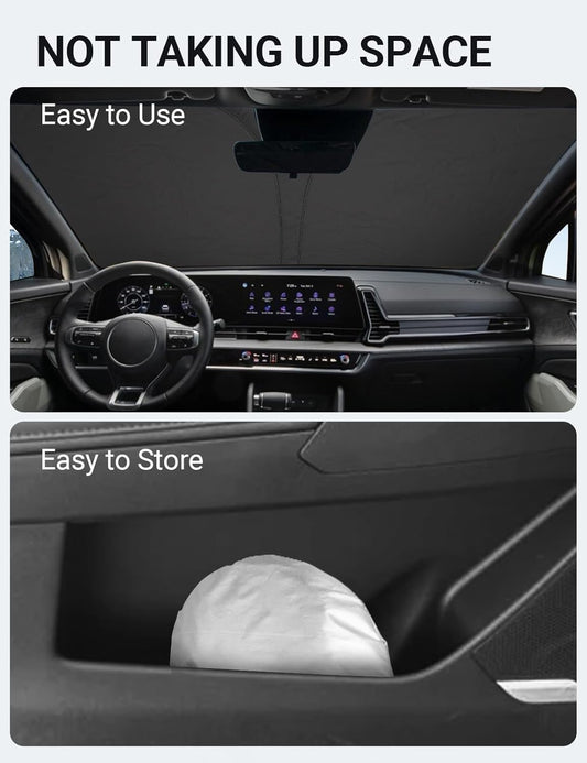 2023-2025 Kia Sportage NQ5 custom-fit sunshade - folded compact