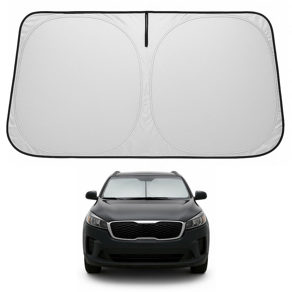 Proadsy 2025 Upgrade Windshield Sun Shade Custom Fit Kia Sorento 2015-2020 4-Layer Foldable Front Sunshade Protector Sun Visor Blocks UV Rays Keep Car Cooler Accessories