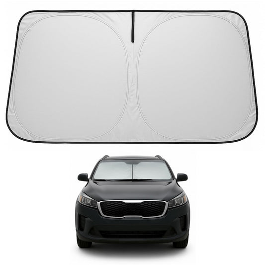 Proadsy 2025 Upgrade Windshield Sun Shade Custom Fit Kia Sorento 2015-2020 4-Layer Foldable Front Sunshade Protector Sun Visor Blocks UV Rays Keep Car Cooler Accessories