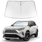 Proadsy 2026 Upgrade Front Windshield Sun Shade Foldable Sunshade Protector Custom Fit 2019-2025 RAV4 SUV Crossover LE XLE Premium Limited XSE Hybrid Adventure Accessories