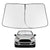 Proadsy 2026 Upgrade Windshield Sun Shade Custom Fit 2017-2019 Ford Fiesta Foldable Front Sunshade Protector Sun Visor Blocks UV Rays Keep Car Cooler