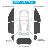 Proadsy 2025 Upgrade Window Shades for Rav4 2019-2024 2025 Side Windows Rear Windshield Triangular Window Sunshade for Baby/Camping Sun UV Rays and Privacy Protection Set of 7