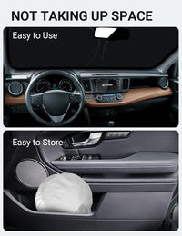 2013-2018 Toyota RAV4 windshield sunshade detail view 9, custom fit front window sun shade
