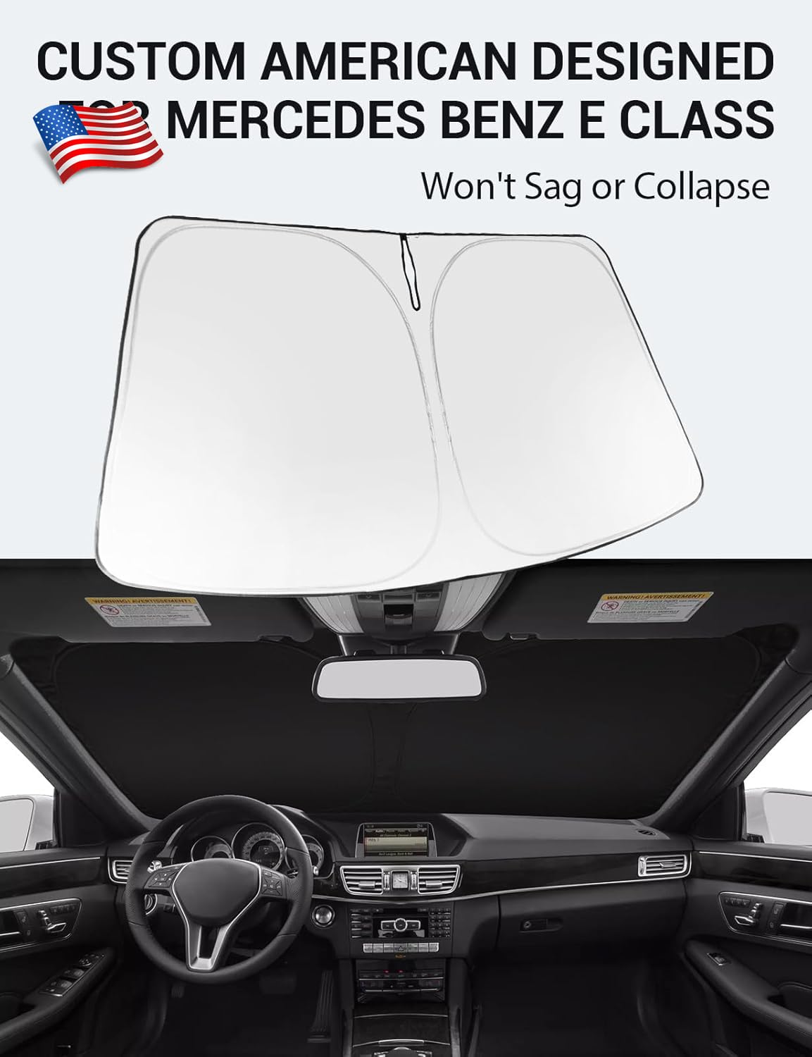 2010-2016 Mercedes-Benz CLA custom-fit sunshade - folded compact