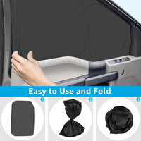2015-2020 Ford F-150 custom-fit side window shades - installed on side window