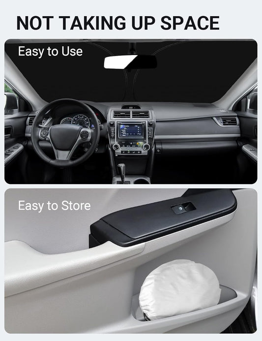 2013-2017 Toyota Camry custom-fit sunshade - folded compact