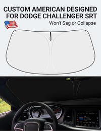 2015-2025 Dodge Challenger custom-fit sunshade - reflective side facing sun