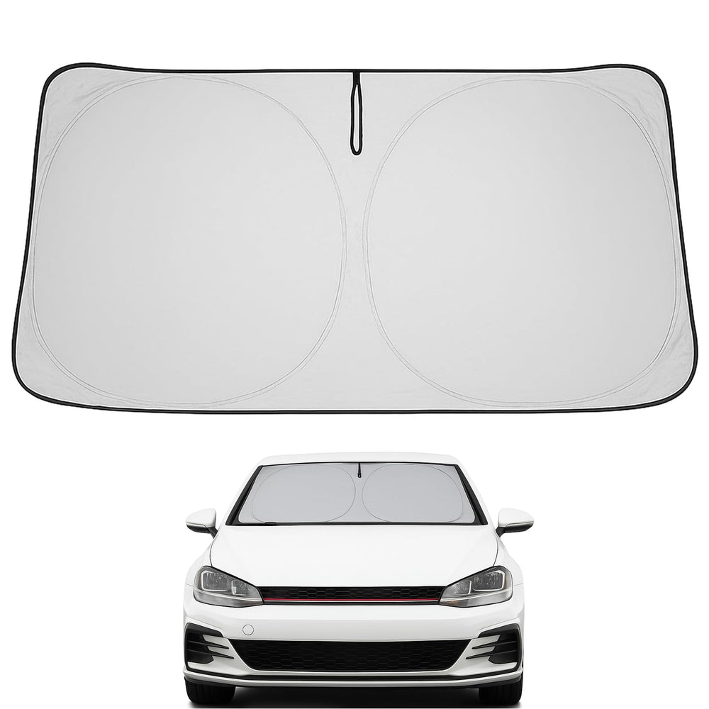 Proadsy 2025 Upgrade Windshield Sun Shade Custom Fit Volkswagen Golf GTI 2015-2021 4-Layer Foldable Front Sunshade Protector Sun Visor Blocks UV Rays Keep Car Cooler