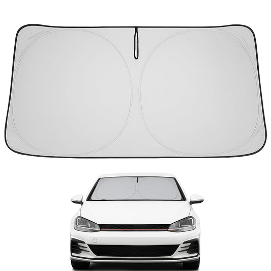 Proadsy 2025 Upgrade Windshield Sun Shade Custom Fit Volkswagen Golf GTI 2015-2021 4-Layer Foldable Front Sunshade Protector Sun Visor Blocks UV Rays Keep Car Cooler