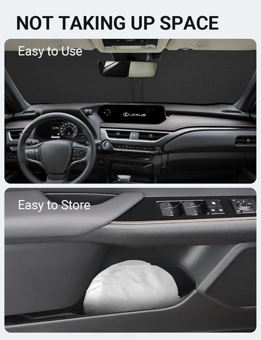 Proadsy for Lexus UX 2019-2024 2025 2026 Windshield Sun Shade 4-Layer Foldable Front Sunshade Protector Sun Visor Blocks UV Rays Keep Car Cooler