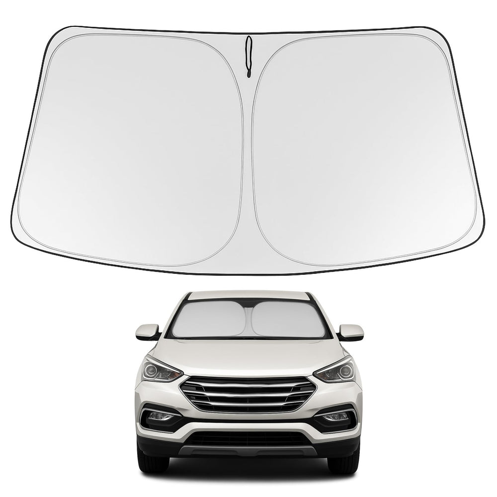 Proadsy 2025 Upgrade Windshield Sun Shade Custom Fit 2013-2018 Hyundai Santa Fe Foldable Front Sunshade Protector Sun Visor Blocks UV Rays Keep Car Cooler