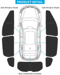 2021-2024 Nissan Rogue Side Window custom-fit side window shades - gasket edge fit