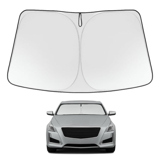 Proadsy 2026 Upgrade Windshield Sun Shade Custom Fit 2014-2019 CTS Foldable Front Sunshade Protector Sun Visor Blocks UV Rays Keep Car Cooler
