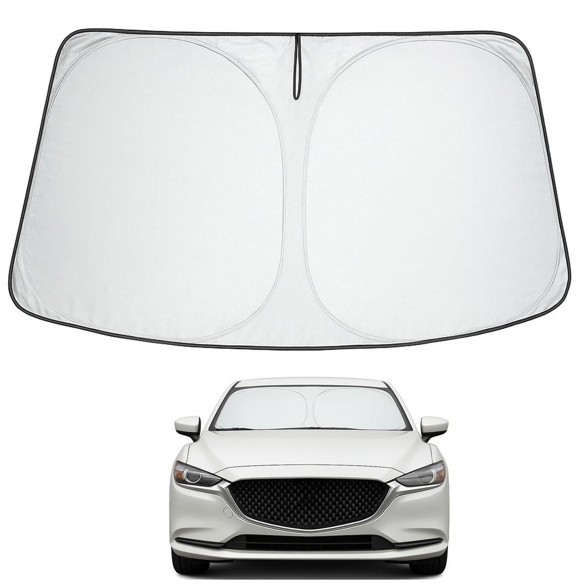 Proadsy 2026 Upgrade Front Windshield Sun Shade Foldable Sunshade Protector Custom Fit 2014-2021 Mazda 6 Sedan, Sport, Touring, Grand Touring, Reserve, Signature Accessories