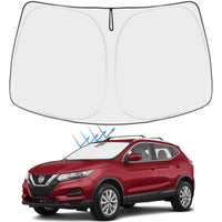 Proadsy 2026 Upgrade Front Windshield Sun Shade Foldable Sun Visor Protector Custom Sunshade Fit for 2014-2020 Nissan Rogue Accessories