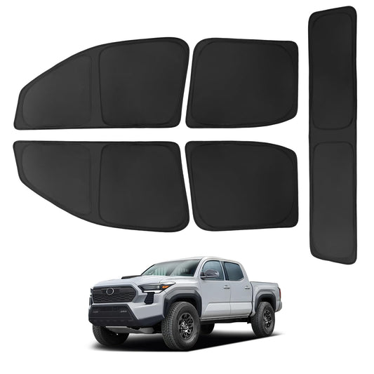 Proadsy 2026 Upgrade Window Sun Shade for 2024-2025 Tacoma Side Windows Protecting Babies, Camping, UV Rays, and Privacy Accessories Set of 5