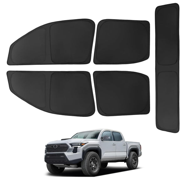Proadsy 2026 Upgrade Window Sun Shade for 2024-2025 Tacoma Side Windows Protecting Babies, Camping, UV Rays, and Privacy Accessories Set of 5