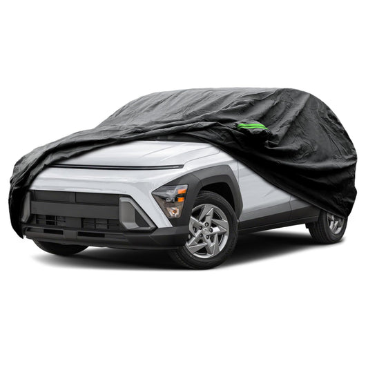 Proadsy 2025 Upgrade Car Cover Custom Fit for Hyundai Kona 2024 2025, Waterproof All Weather for Automobiles, Full Exterior Cover Rain Snow Sun Protector Indoor Outdoor Car Cover