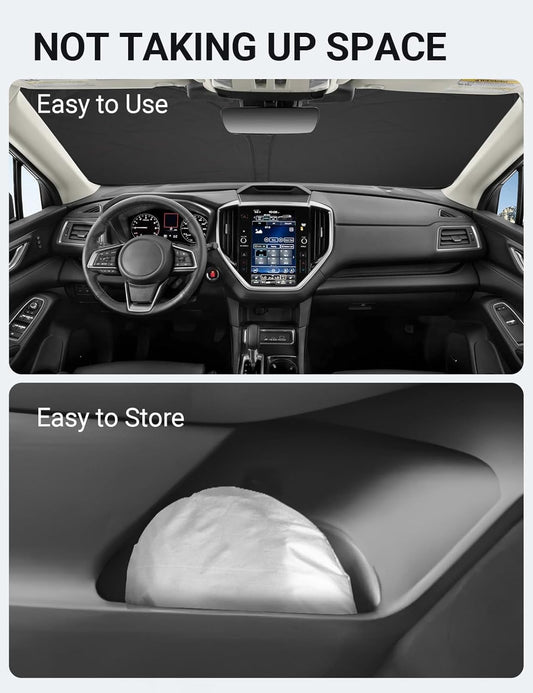 2019-2025 Subaru Ascent custom-fit sunshade - folded compact