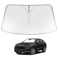Proadsy 2026 Upgrade Windshield Sun Shade Custom Fit 2019-2025 2026 Audi Q8 Foldable Front Sunshade Protector Sun Visor Blocks UV Rays Keep Car Cooler