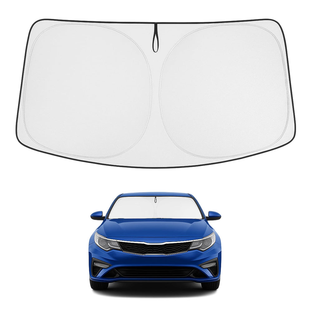 Proadsy 2025 Upgrade Windshield Sun Shade Custom Fit Kia Optima 2016-2024 2025 4-Layer Foldable Front Sunshade Protector Sun Visor Blocks UV Rays Keep Car Cooler