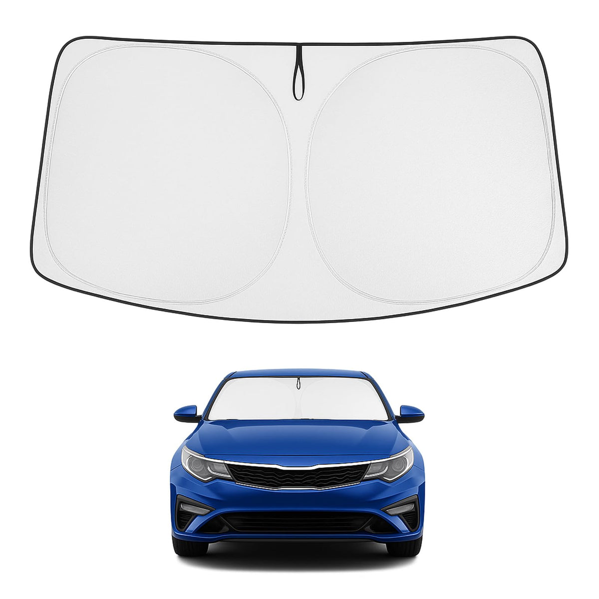 Proadsy 2026 Upgrade Windshield Sun Shade Custom Fit Kia Soul 2020-2025 2026 4-Layer Foldable Front Sunshade Protector Sun Visor Blocks UV Rays Keep Car Cooler