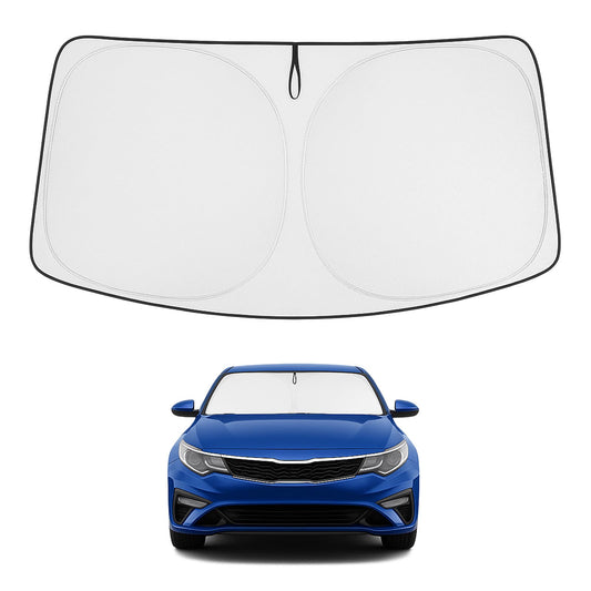 Proadsy 2025 Upgrade Windshield Sun Shade Custom Fit Kia Optima 2016-2024 2025 4-Layer Foldable Front Sunshade Protector Sun Visor Blocks UV Rays Keep Car Cooler