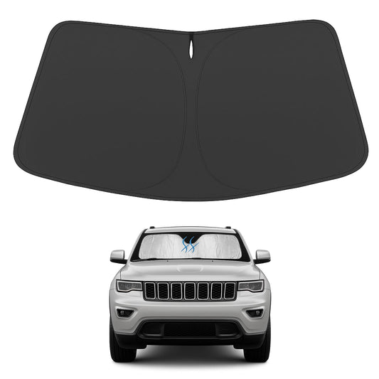 Proadsy 2026 Upgrade Windshield Sunshade Custom for 2014-2025 Jeep Grand Cherokee Block Sun & UV Foldable Front Window Car Shade Protector Prime Accessories