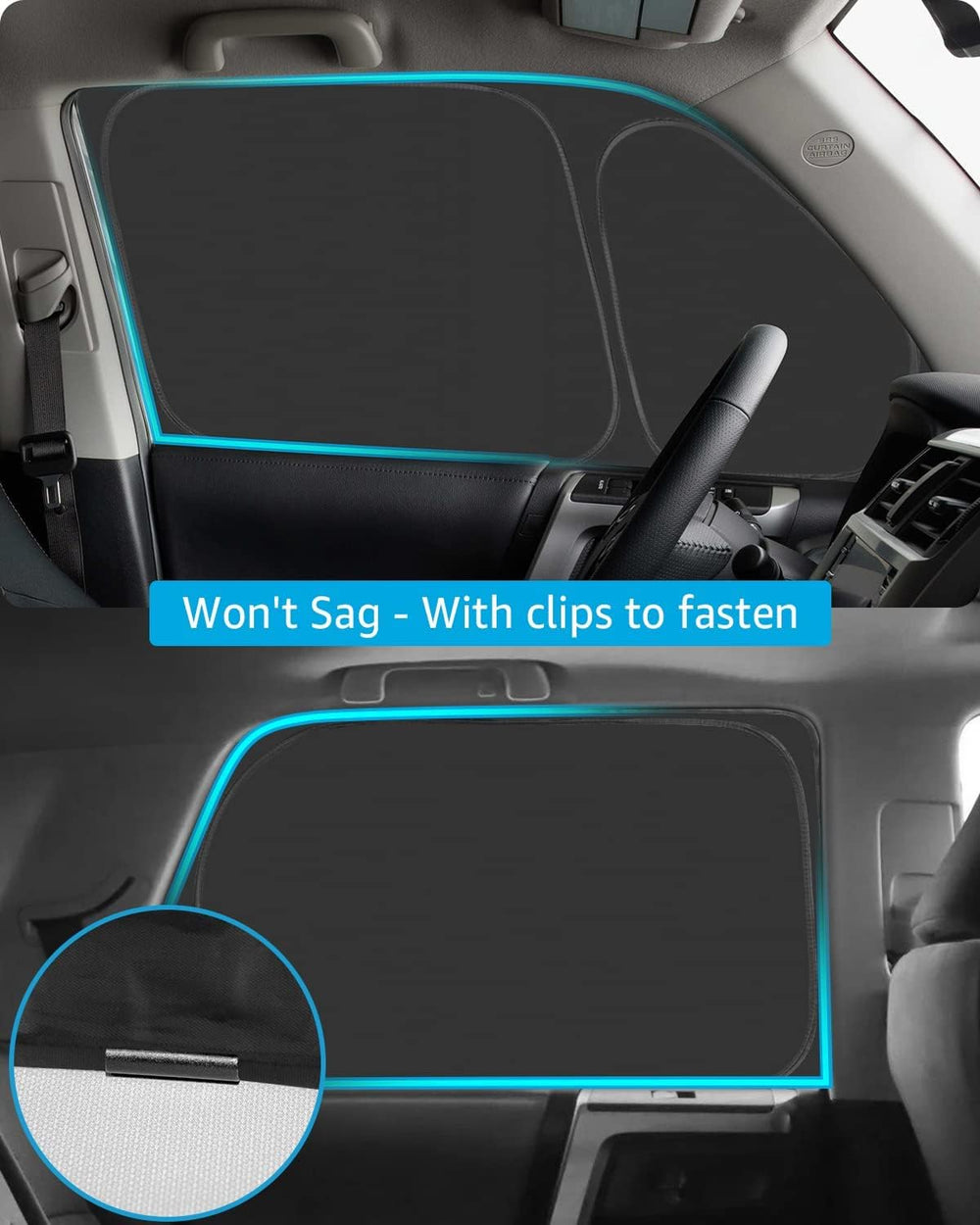 Proadsy 2025 Upgrade Window Sun Shade for 5th Gen 4Runner 2010-2024 2025 Side Rear Window for Baby/Camping UV Rays and Privacy Protect Accessories Set of 7