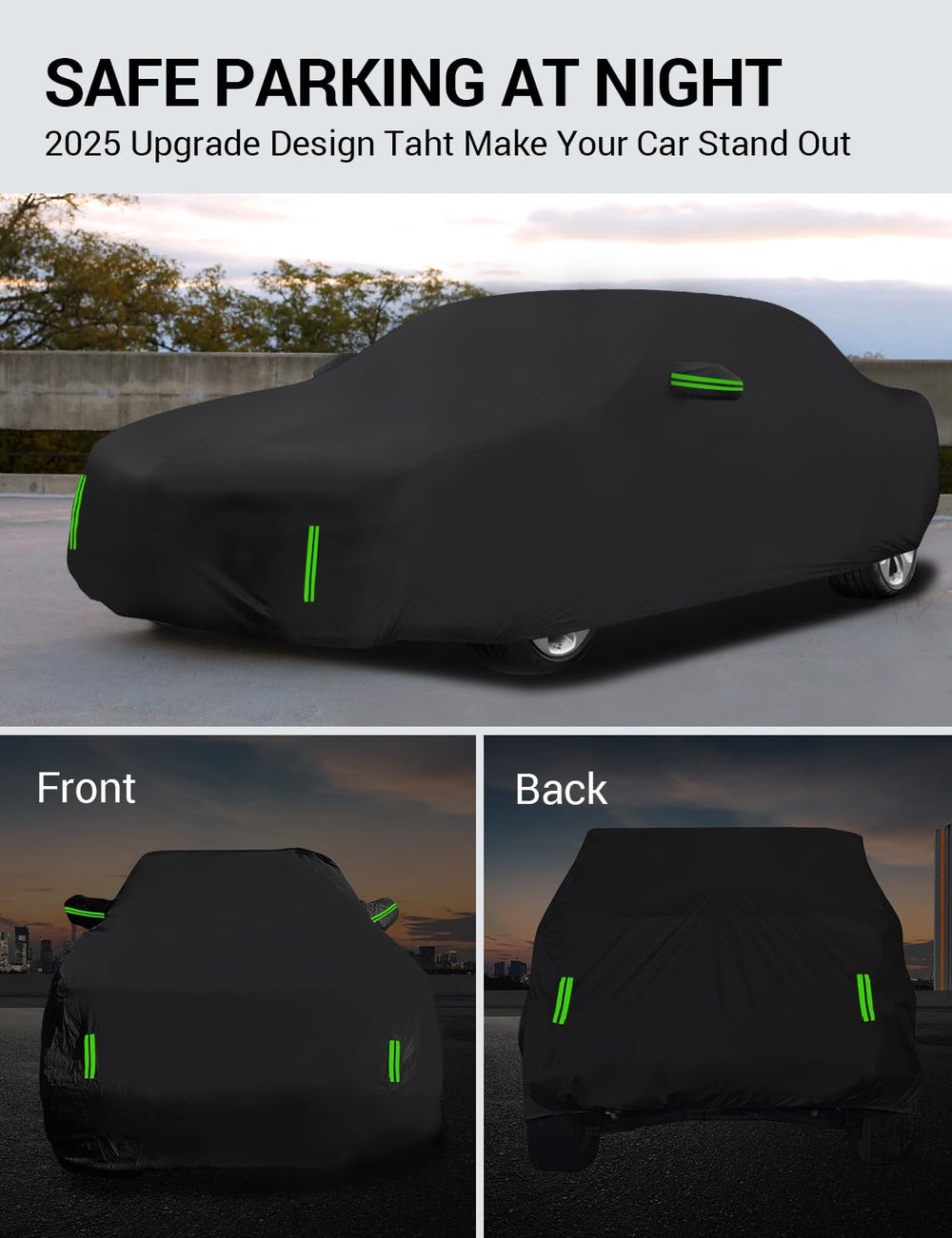 Proadsy 2025 Upgrade Car Cover for Subaru Crosstrek 2018-2024 2025, Waterproof All Weather, Windproof Snowproof Rain Hail Sun UV Protection Full Outdoor Indoor Exterior Car Covers, Black