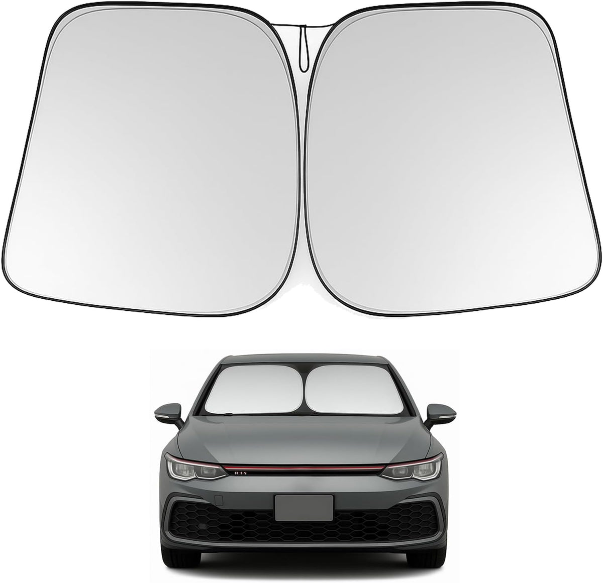 2022-2026 Volkswagen Golf GTI Windshield Sunshade - Custom Fit Front Windshield Sun Shade
