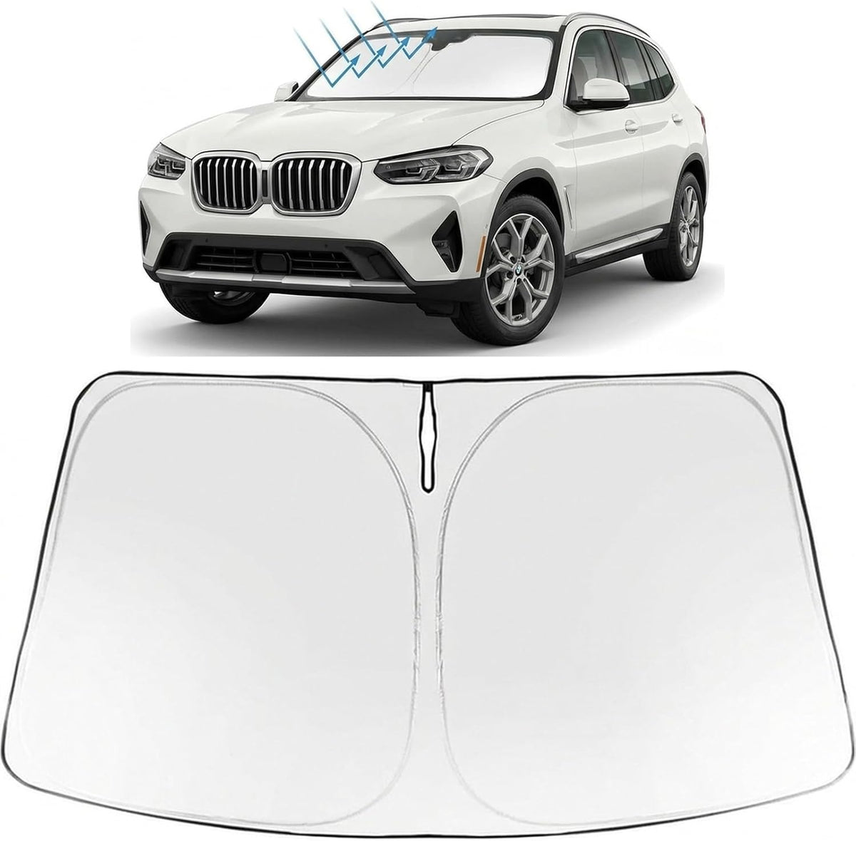 2025-2026 BMW X3 Windshield Sunshade - Custom Fit Front Windshield Sun Shade