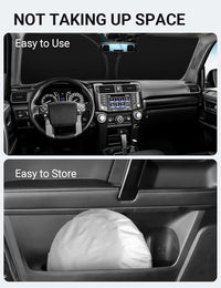 2010-2025 Toyota 4Runner windshield sunshade detail view 9, custom fit front window sun shade