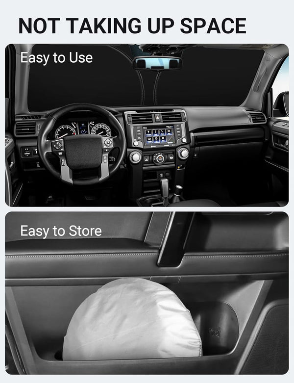 2010-2025 Toyota 4Runner custom-fit sunshade - folded compact