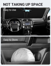Proadsy for 4Runner 2010-2024 2025 Windshield Sun Shade 4-Layer Foldable Front Sunshade Protector Sun Visor Blocks UV Rays Keep Car Cooler