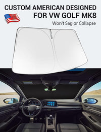 2022-2025 Volkswagen Golf custom-fit sunshade - reflective side facing sun