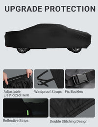 2017-2025 Ford Super Duty F-250 Regular Cab 8' Bed 4x2 4x4 custom-fit car cover - mirror pocket detail