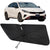 Proadsy Windshield Sun Shade Umbrella for Kia Forte 2019-2024 Foldable Car Umbrella Sunshade with Soft TPU Handle Spring Structure Crystal Cooling Material Protect Car from Rays & Heat