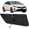 Proadsy Windshield Sun Shade Umbrella for Kia Forte 2019-2024 Foldable Car Umbrella Sunshade with Soft TPU Handle Spring Structure Crystal Cooling Material Protect Car from Rays & Heat