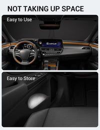 2019-2025 Lexus ES windshield sunshade detail view 9, custom fit front window sun shade