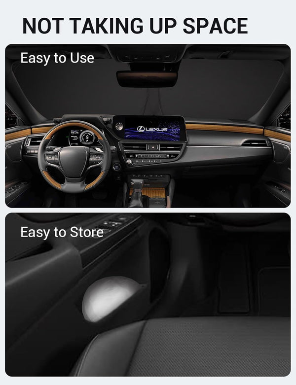2019-2025 Lexus ES custom-fit sunshade - folded compact